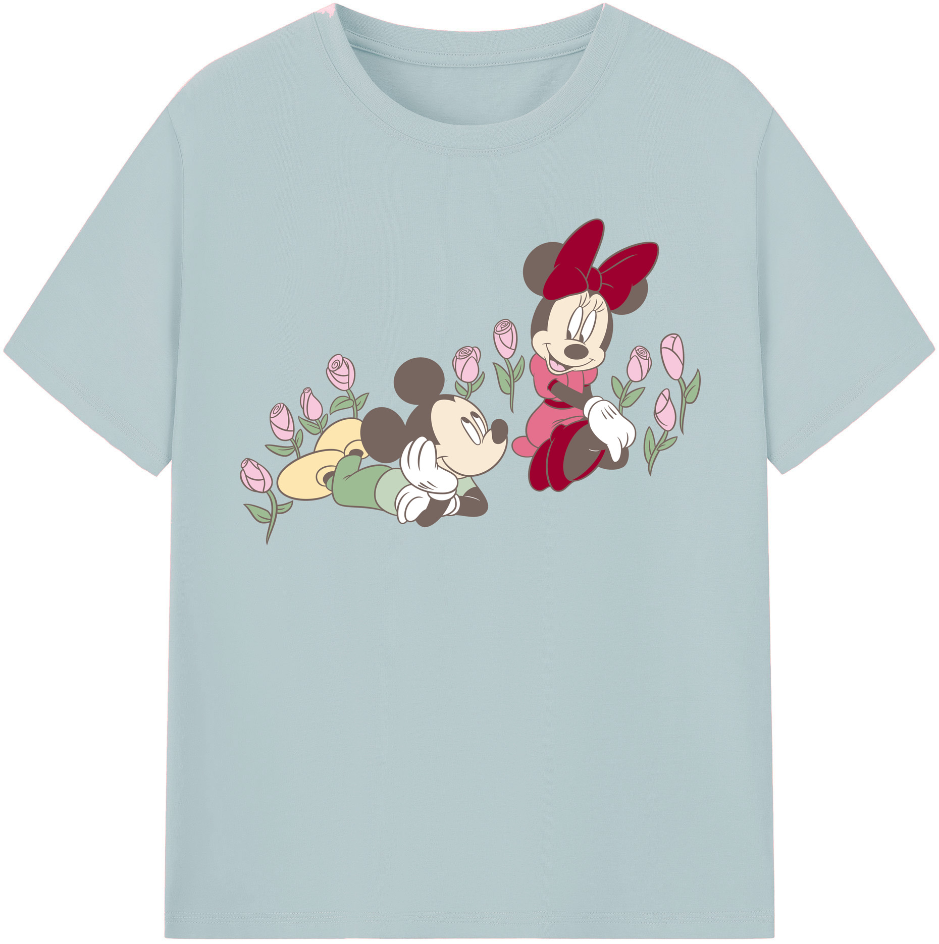 （画像用） ミッキーマウス Mickey Mouse 綿100％半袖Tシャツ（フロントプリント）